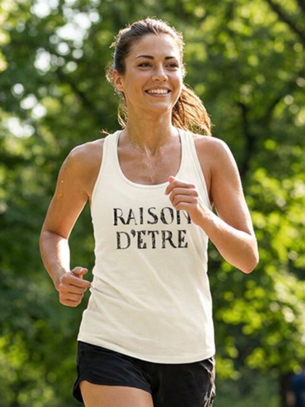 RAISON D'ETRE WHITE tank racerback Liz from Shrinking